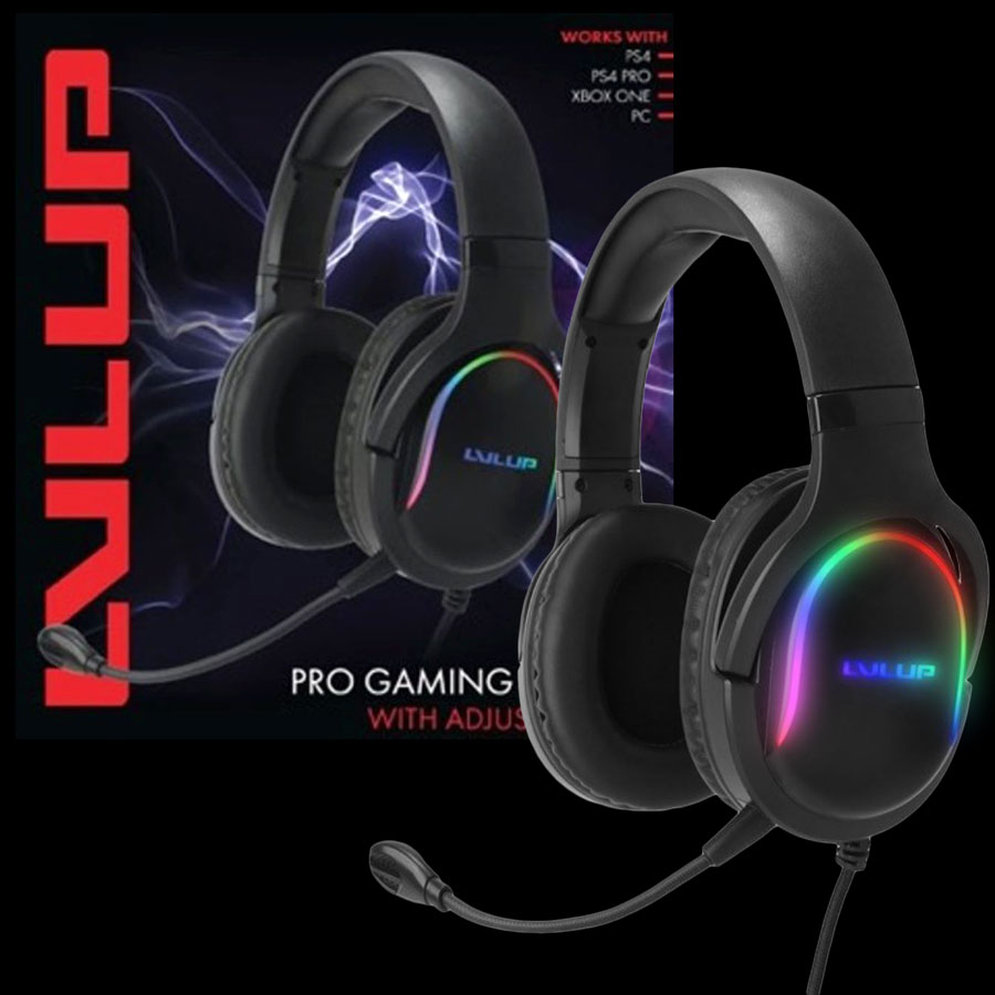 LVLUP LED Gaming Headphones w Mic A A Global Industries